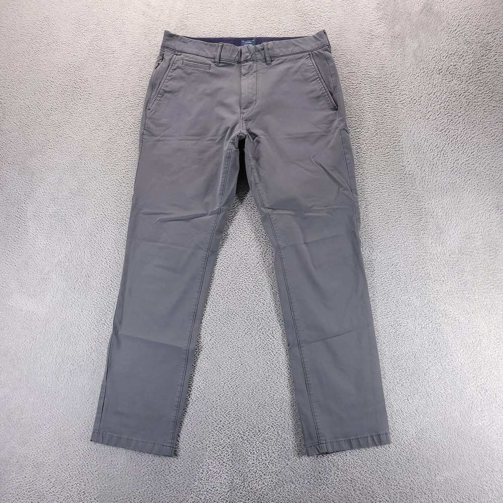 J Crew Pants Mens 30x30 Gray 770 Straight Tech Chino Casual Office Work